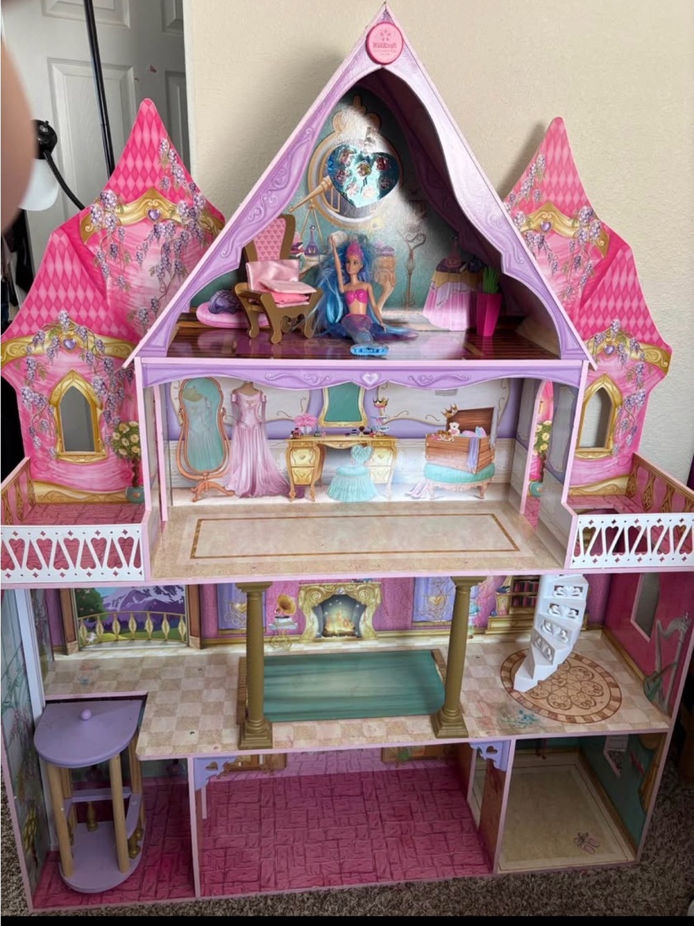 Princess Castle Playset Dollhouse - Pink and Purple